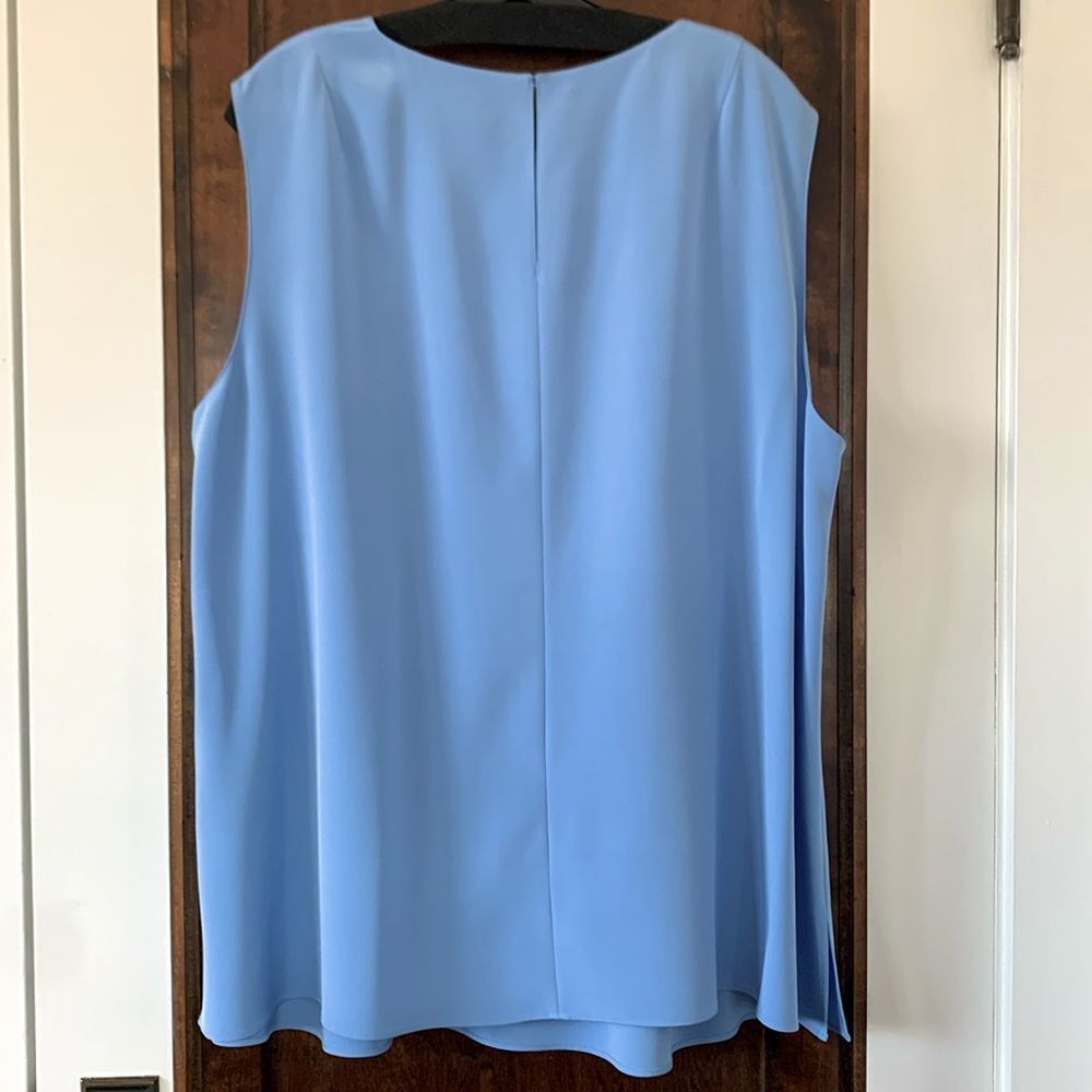 Lafayette 148 NY Silk Crepe De Chine Sleeveless Blouse 3X Excellent Condition - Picture 3 of 6